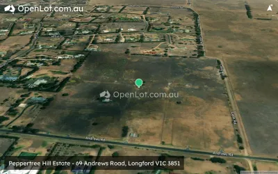 Satellite image for  Peppertree Hill Estate - 69 Andrews Road, Longford VIC 3851
