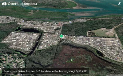 Satellite image for  Sandstone Lakes Estate - 1-7 Sandstone Boulevard, Ningi QLD 4511