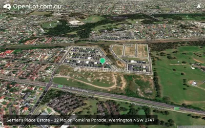 Satellite image for  Settler's Place Estate - 22 Major Tomkins Parade, Werrington NSW 2747