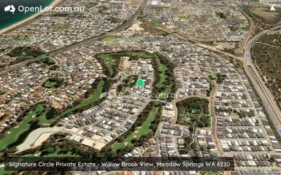 Satellite image for  Signature Circle Private Estate - Willow Brook View, Meadow Springs WA 6210