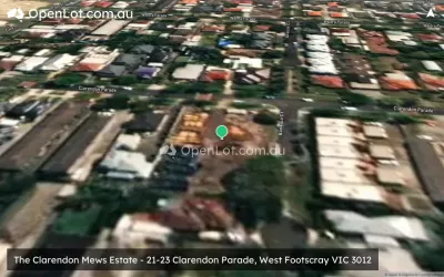 Satellite image for  The Clarendon Mews Estate - 21-23 Clarendon Parade, West Footscray VIC 3012