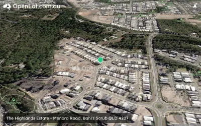 Satellite image for  The Highlands Estate - Menora Road, Bahrs Scrub QLD 4207