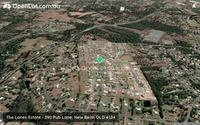 Satellite image for  The Lanes Estate - 390 Pub Lane, New Beith QLD 4124