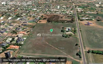 Satellite image for  Vine Rise Estate - 379 Distillery Road, Wahgunyah VIC 3687