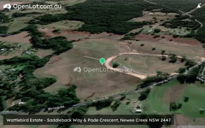 Satellite image for  Wattlebird Estate - Saddleback Way & Pade Crescent, Newee Creek NSW 2447