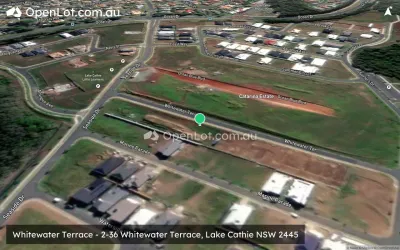 Satellite image for  Whitewater Terrace - 2-36 Whitewater Terrace, Lake Cathie NSW 2445