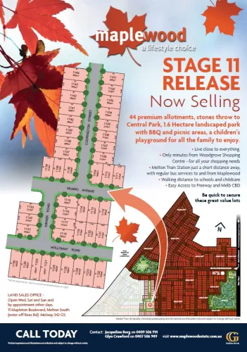 Maplewood Estate - Melton South - Lot $589,931 - 346m2 Land - 4Bed, 2Bath, 2Car