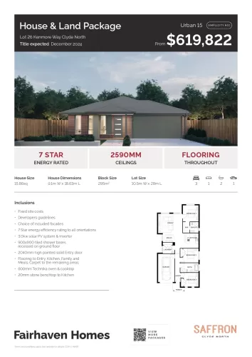 Saffron Estate - Clyde North - Lot 26