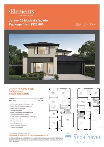Shoalhaven Phillip Island Estate - Cowes - Lot 187 Floorplan